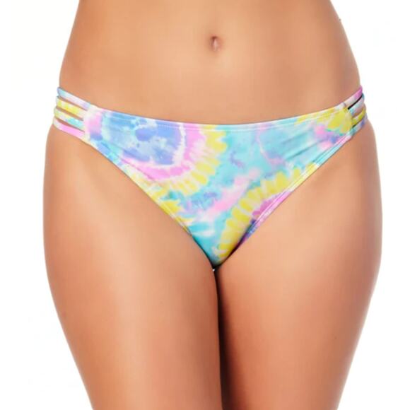 California Waves Other - *NWT, Women's, Yellow Tie Dye Stretch, Hipster Swimsuit Bottom, Size XL